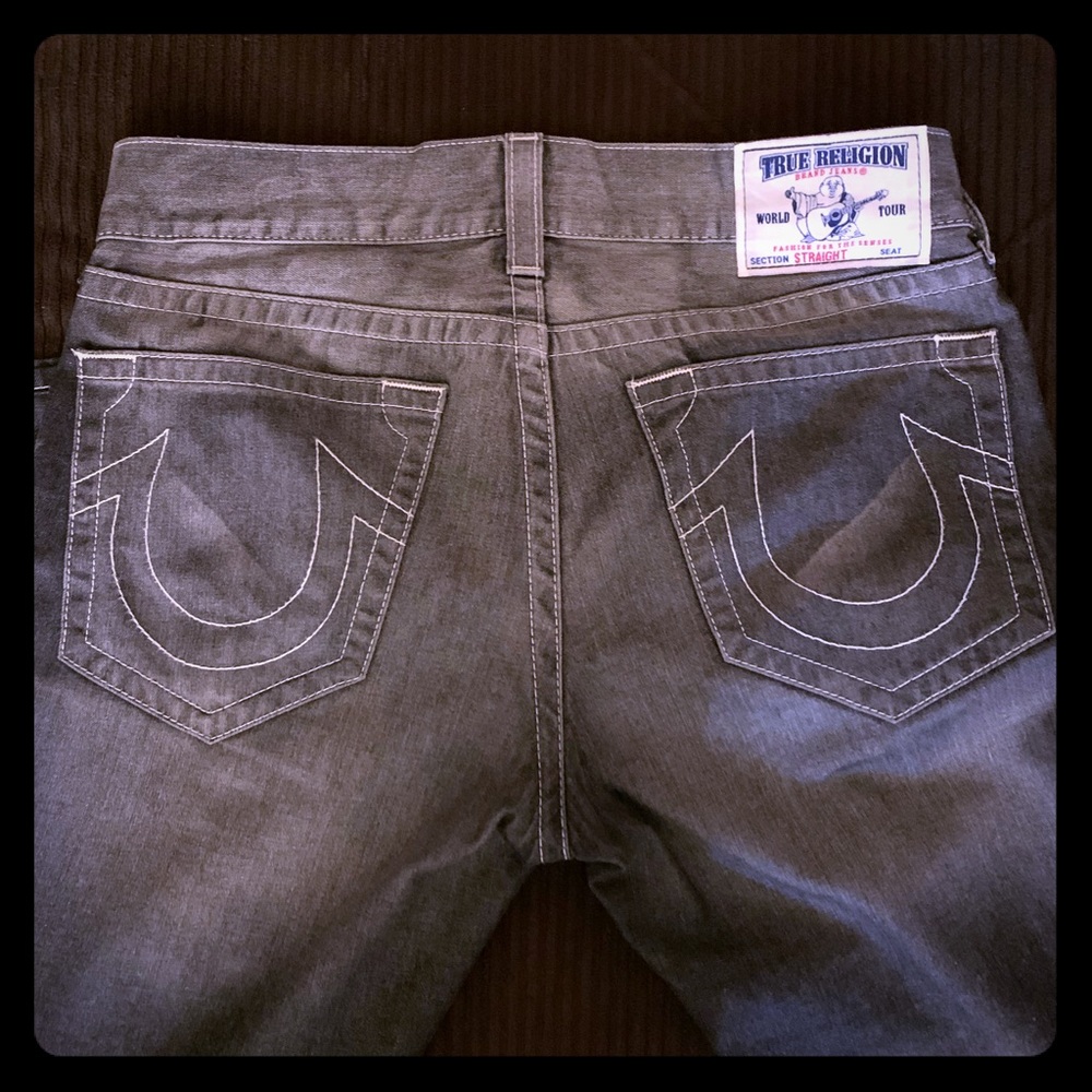 True Religion Men’s black washed jeans